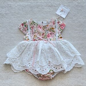 NWT Love + Grow Romper Dress 12M